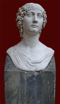 Bust of a 1st century AD mime actress found 4 miles from Acte’s Velitrae estate in the vicinity where there were many inscriptions naming mime actresses.