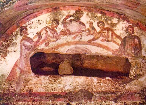An Agape (“God’s Love”) Love Feast—Catacomb of Marcellinus & Peter, Rome