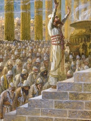 Solomon Dedicates The Temple—James Tissot (or an apprentice 1896-1902